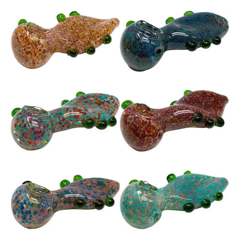 Assorted Color Flat Frit Glass Pipe 4 Inches - Pipes