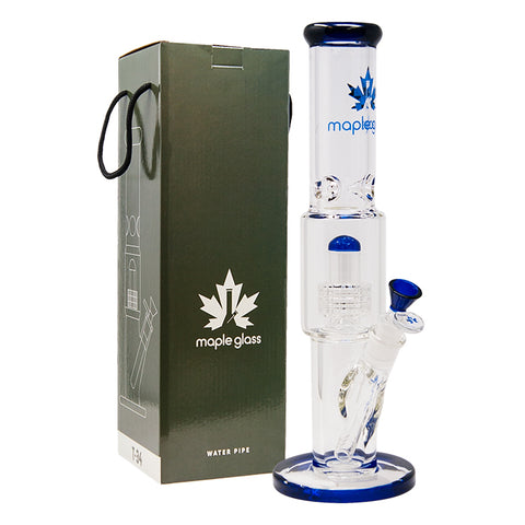 Blue Maple Glass Tire Perc Bong 14 Inches