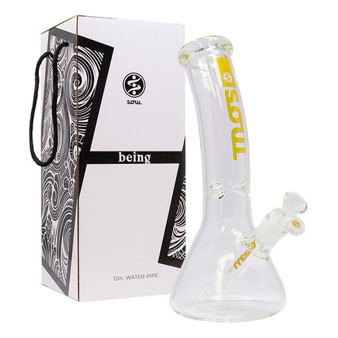 Yellow Being Series 12 Inches Premium Bong by Soul Glass