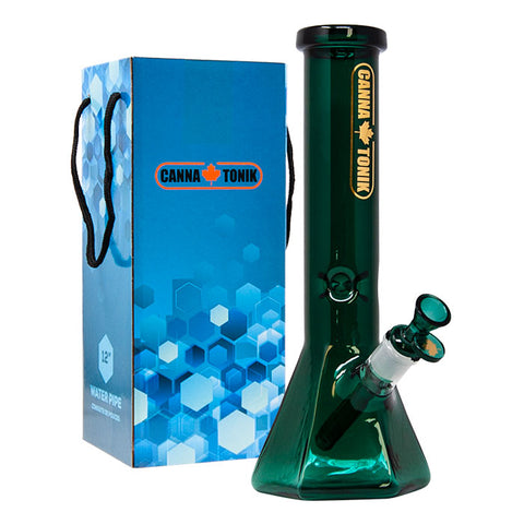 Teal Hexagonal 12 Inches Bong By Cannatonik