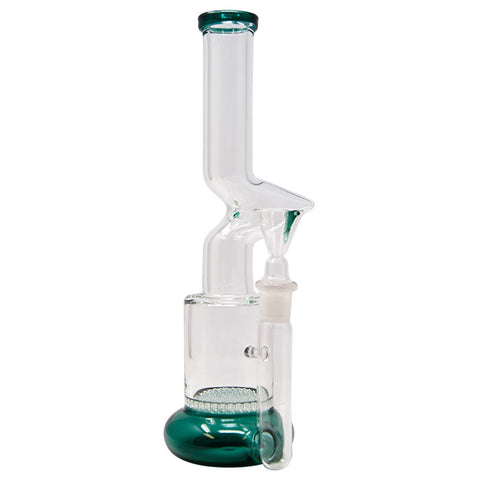 Straight Till Green Honey Comb Glass Bong