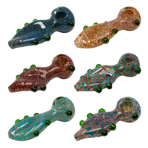 Assorted Color Flat Frit Glass Pipe 4 Inches