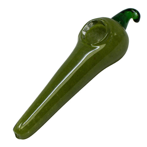 Green Chilly Glass Pipe 5 Inches