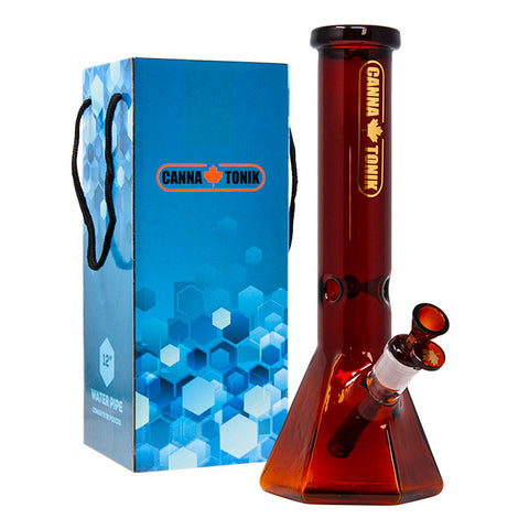 Amber Hexagonal 12 Inches Bong By Cannatonik