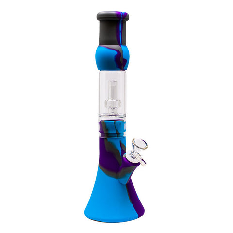 Purple Tree Glass Perc 13 Inches Detachable Silicone Bong