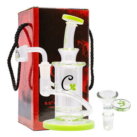 Green Cannatonik Mini Recycler Glass Dab Rig