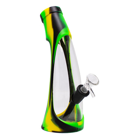 Black Curved Bottled Shaped Bong