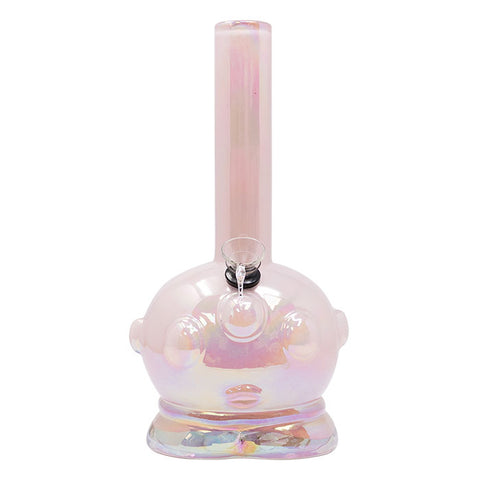 Pink Baby Alien 11 Inches Pink Metallic Glass Bong