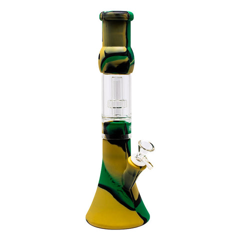 Camo Tree Glass Perc 13 Inches Detachable Silicone Bong