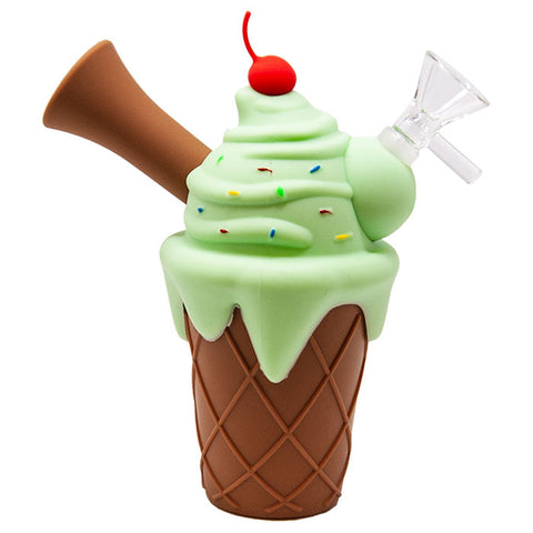 Green Ice Cream Cone Silicone Pip