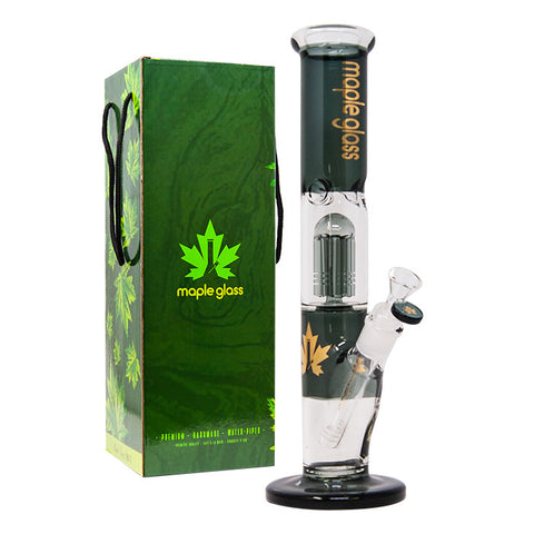 Gray Maple Glass Tree Percolator Bong 13 Inches