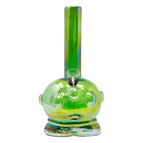 Green Baby Alien 11 Inches Metallic Glass Bong