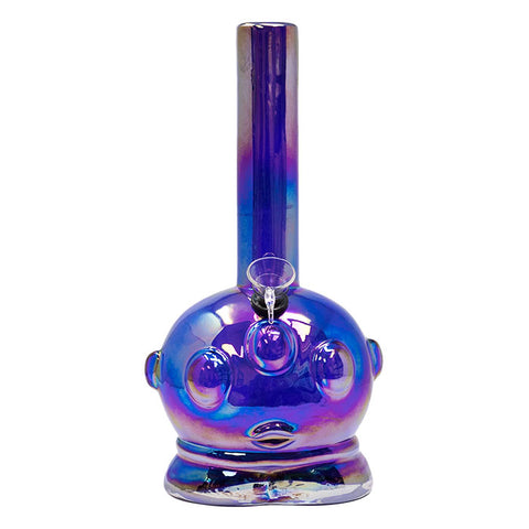 Blue Baby Alien 11 Inches Metallic Glass Bong