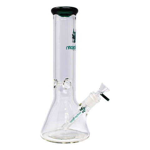 Teal Maple Glass Ice Catcher 12 Inches Glass Bong