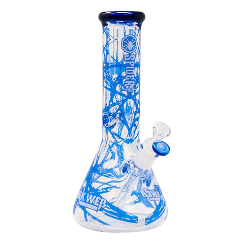 Blue Darkweb Series Spider Glass Beaker Bong 12 Inches