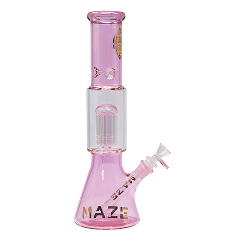 Pink Lost In The Wild Series 12-14 Inches Maze Glass Bong