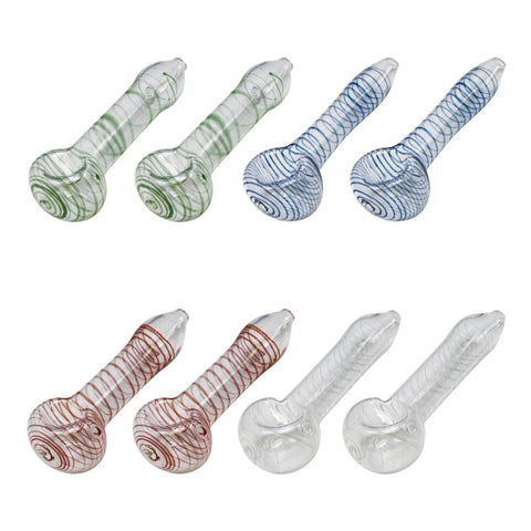 Assorted Stripes 3.5 Inches Glass Pipe Combo - Pack of-80