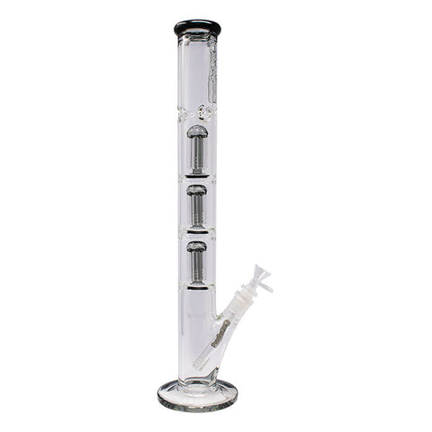 Grey Irie Vibes 20 Inches Triple Tree Percolator Ganjavibes Glass Bong