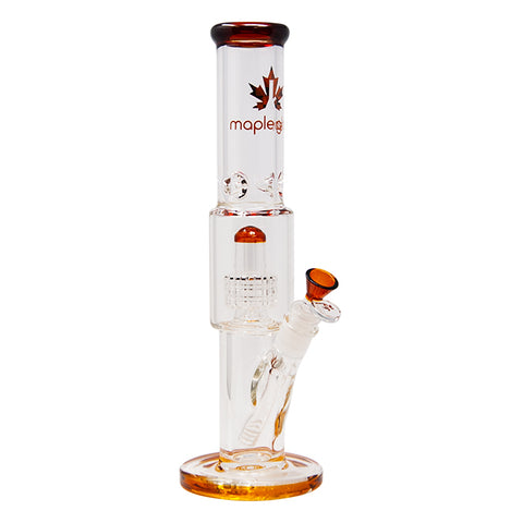 Amber Maple Glass Tree Percolator Bong 13 Inches