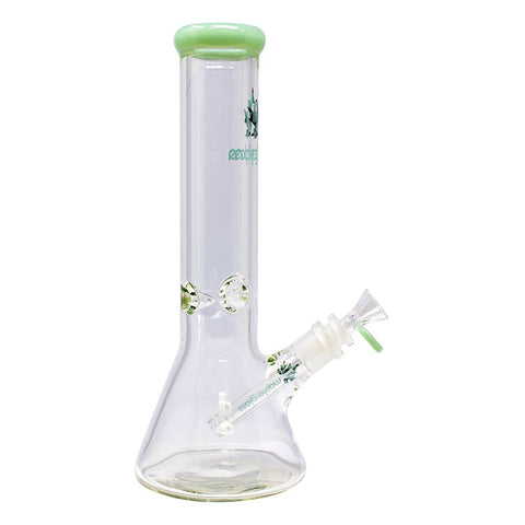 Sea Green Maple Glass Ice Catcher 12 Inches Glass Bong