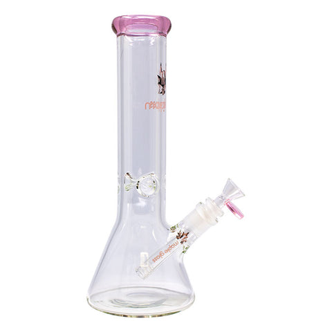 Pink Maple Glass Ice Catcher 12 Inches Glass Bong