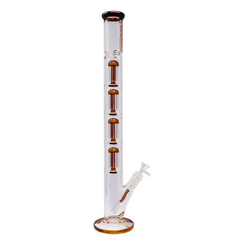 Amber Irie Vibes 24 Inches Four Percolator Ganjavibes Glass Bong