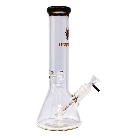 Amber Maple Glass Ice Catcher 12 Inches Glass Bong