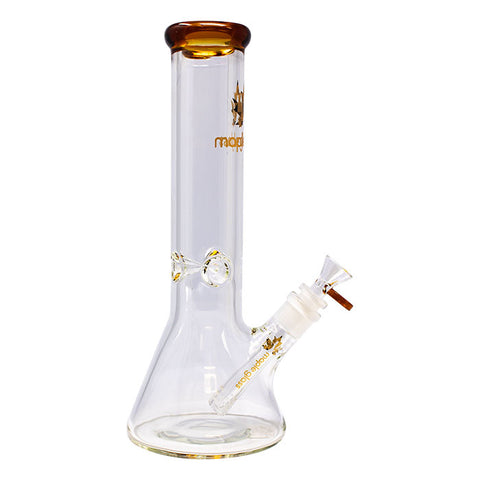 Gold Maple Glass Ice Catcher 12 Inches Glass Bong