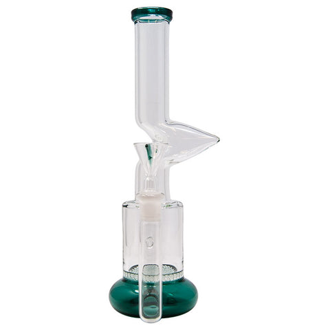 Straight Till Green Honey Comb Glass Bong