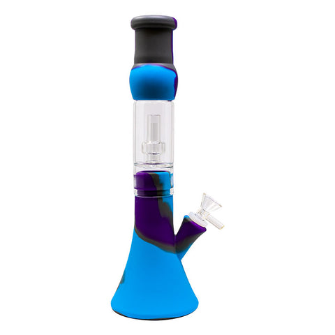 Purple Tree Glass Perc 13 Inches Detachable Silicone Bong