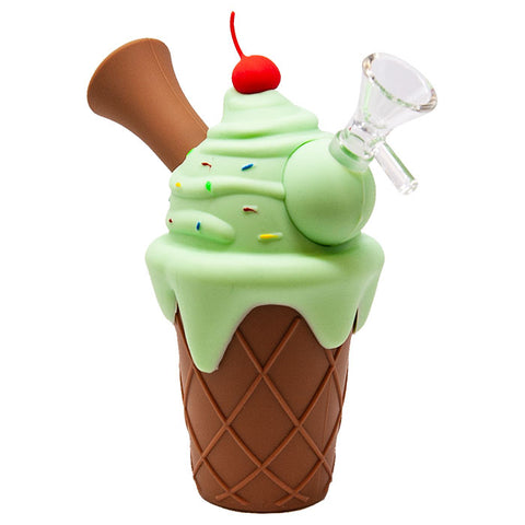 Green Ice Cream Cone Silicone Pip