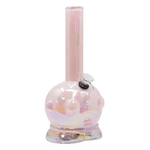 Pink Baby Alien 11 Inches Pink Metallic Glass Bong