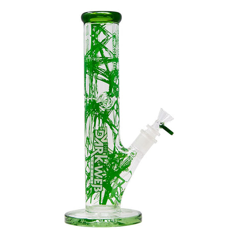 Green Darkweb Series 12 Inches Bong from the house of Spider Glass