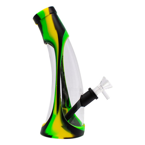 Black Curved Bottled Shaped Bong