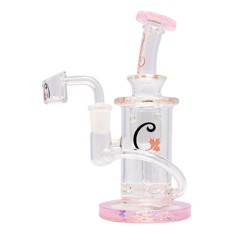 Pink Cannatonik Mini Recycler Glass Dab Rig