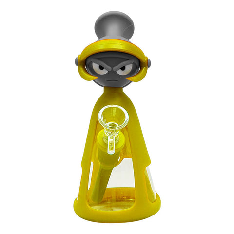 Yellow Marvin the Martian 7 Inches Silicone Bong