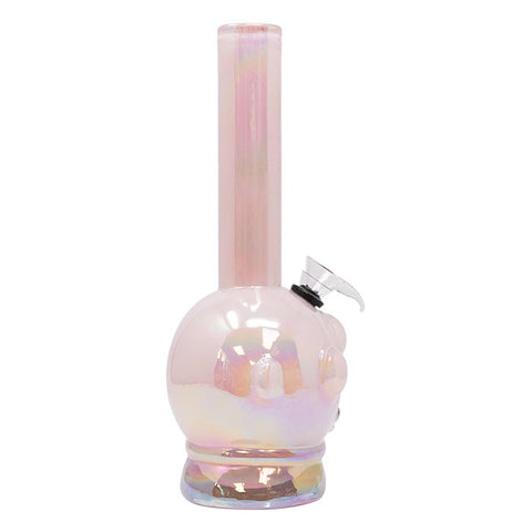 Pink Baby Alien 11 Inches Pink Metallic Glass Bong