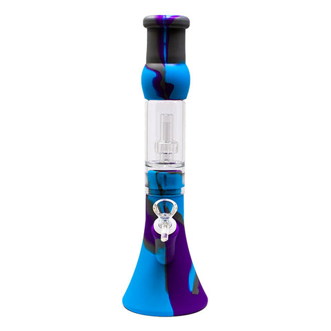 Purple Tree Glass Perc 13 Inches Detachable Silicone Bong