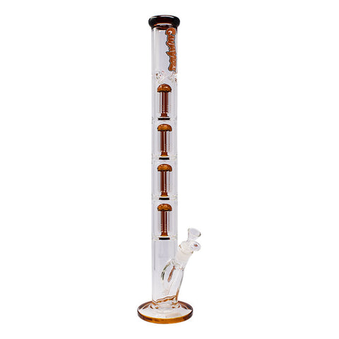 Amber Irie Vibes 24 Inches Four Percolator Ganjavibes Glass Bong