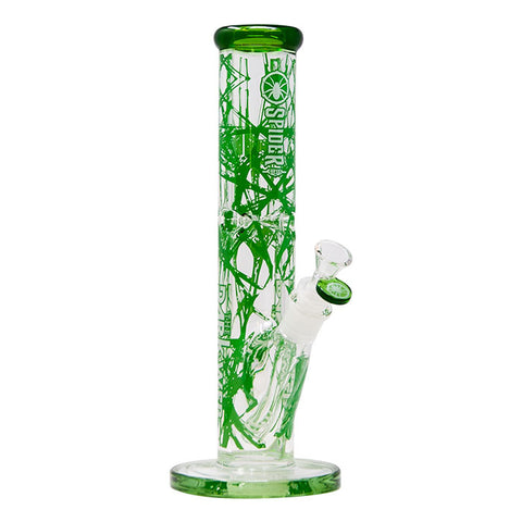 Green Darkweb Series 12 Inches Bong from the house of Spider Glass