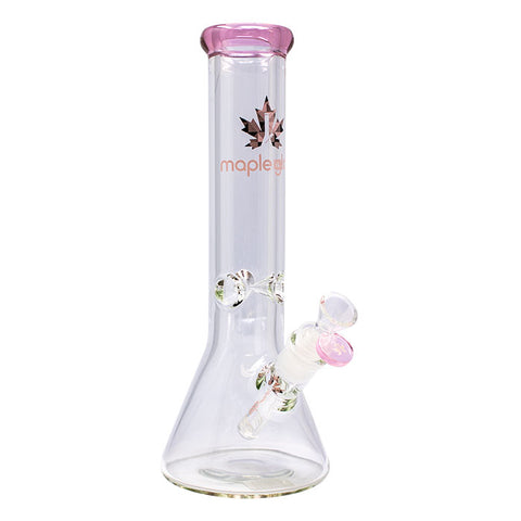 Pink Maple Glass Ice Catcher 12 Inches Glass Bong