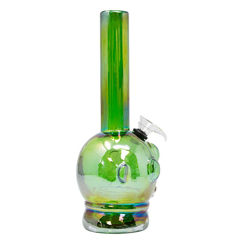 Green Baby Alien 11 Inches Metallic Glass Bong