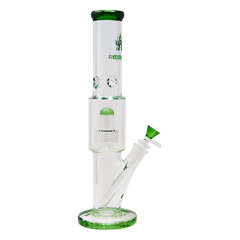 Green Maple Glass Tire Perc Bong 14 Inches