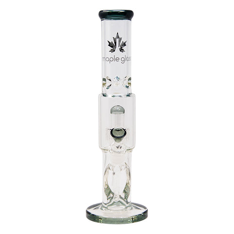 Gray Maple Glass Tire Perc Bong 14 Inches