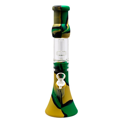 Camo Tree Glass Perc 13 Inches Detachable Silicone Bong