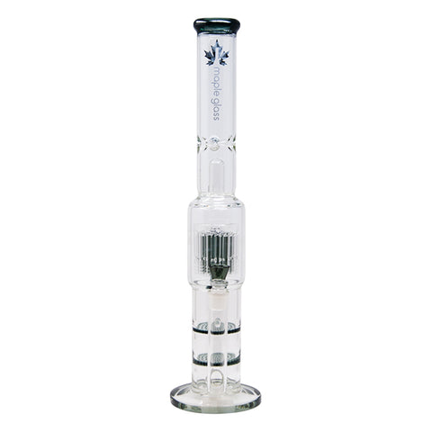 Grey Maple Glass Double Honey Comb Perc With Tree Perc And Splash Guard 20