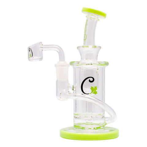 Green Cannatonik Mini Recycler Glass Dab Rig