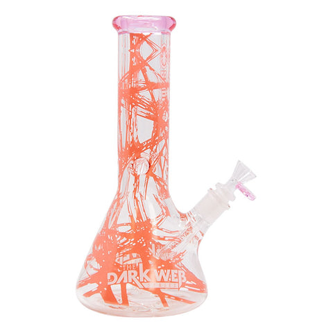 Pink Yellow Darkweb Series 12 Inches Bong from the house of Spider Glass