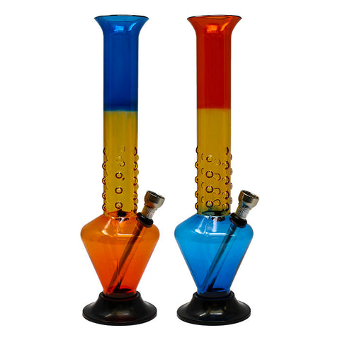 Tri Color Acrylic Bong 10 Inches