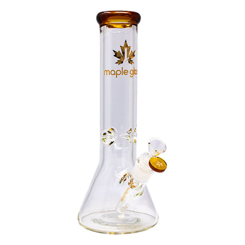 Gold Maple Glass Ice Catcher 12 Inches Glass Bong